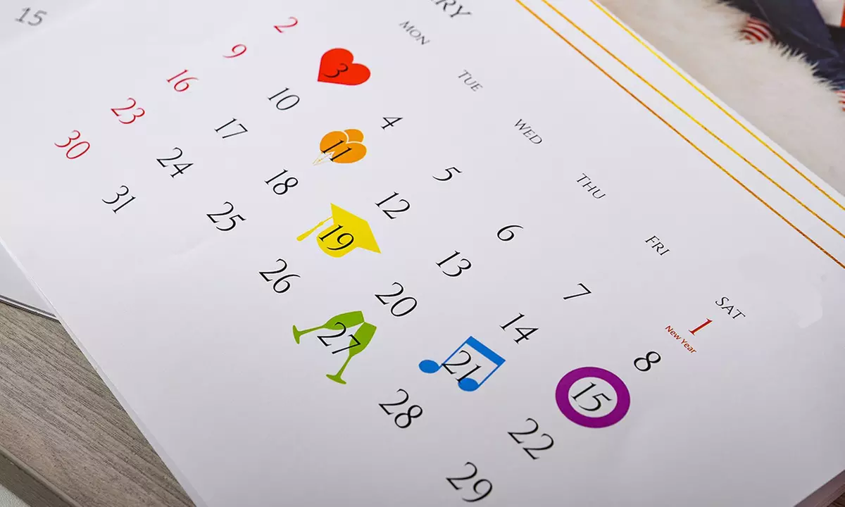 Personalised Photo Calendar in A4, A3 and XL format from Colorland