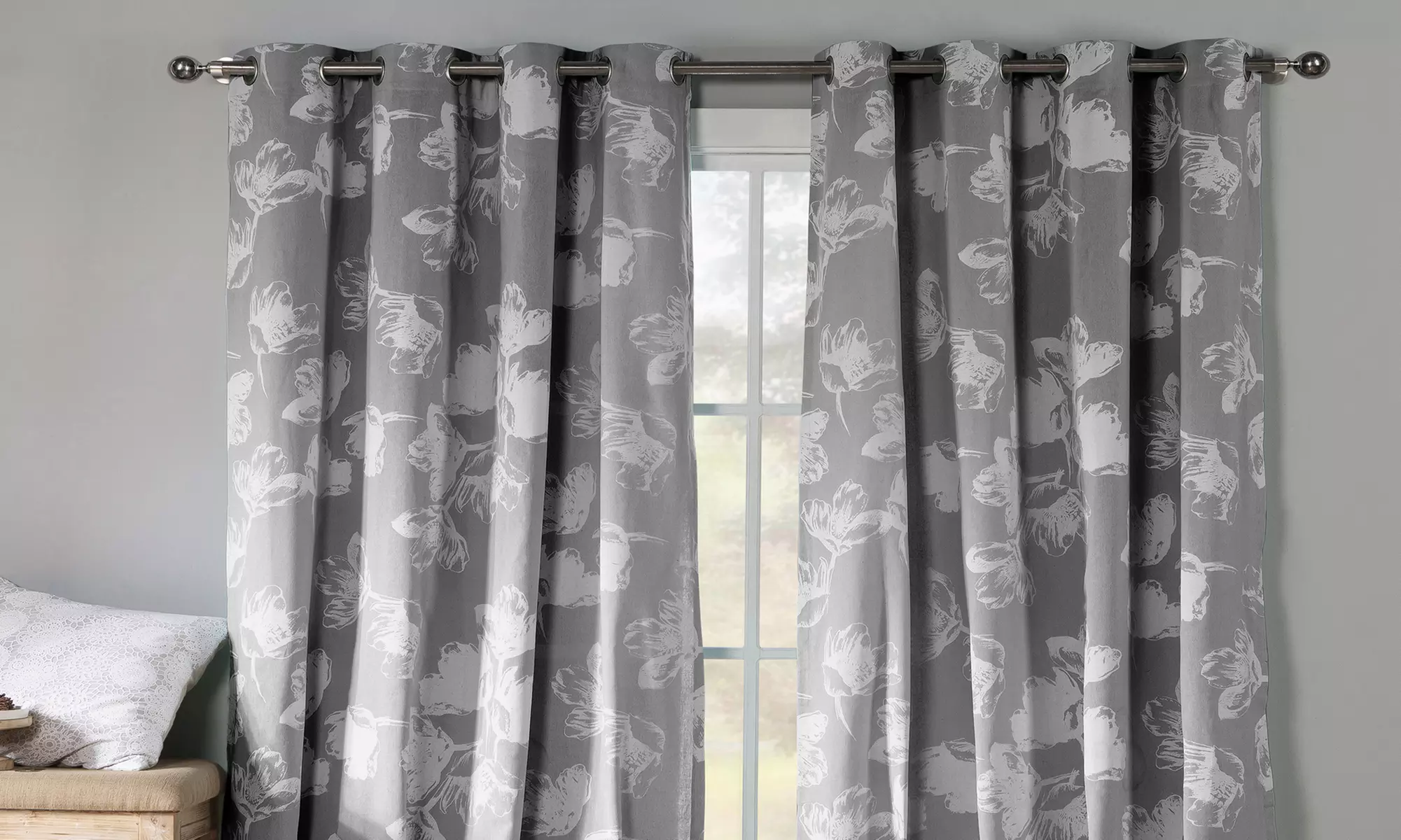 Kensie Floral Room Darkening Window Curtain Panels (2-Pack) - Primary Image