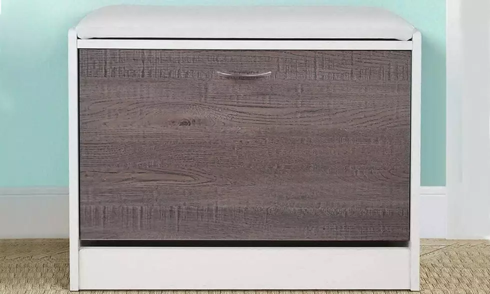 Scarpiera-panca con seduta in ecopelle Bakaji