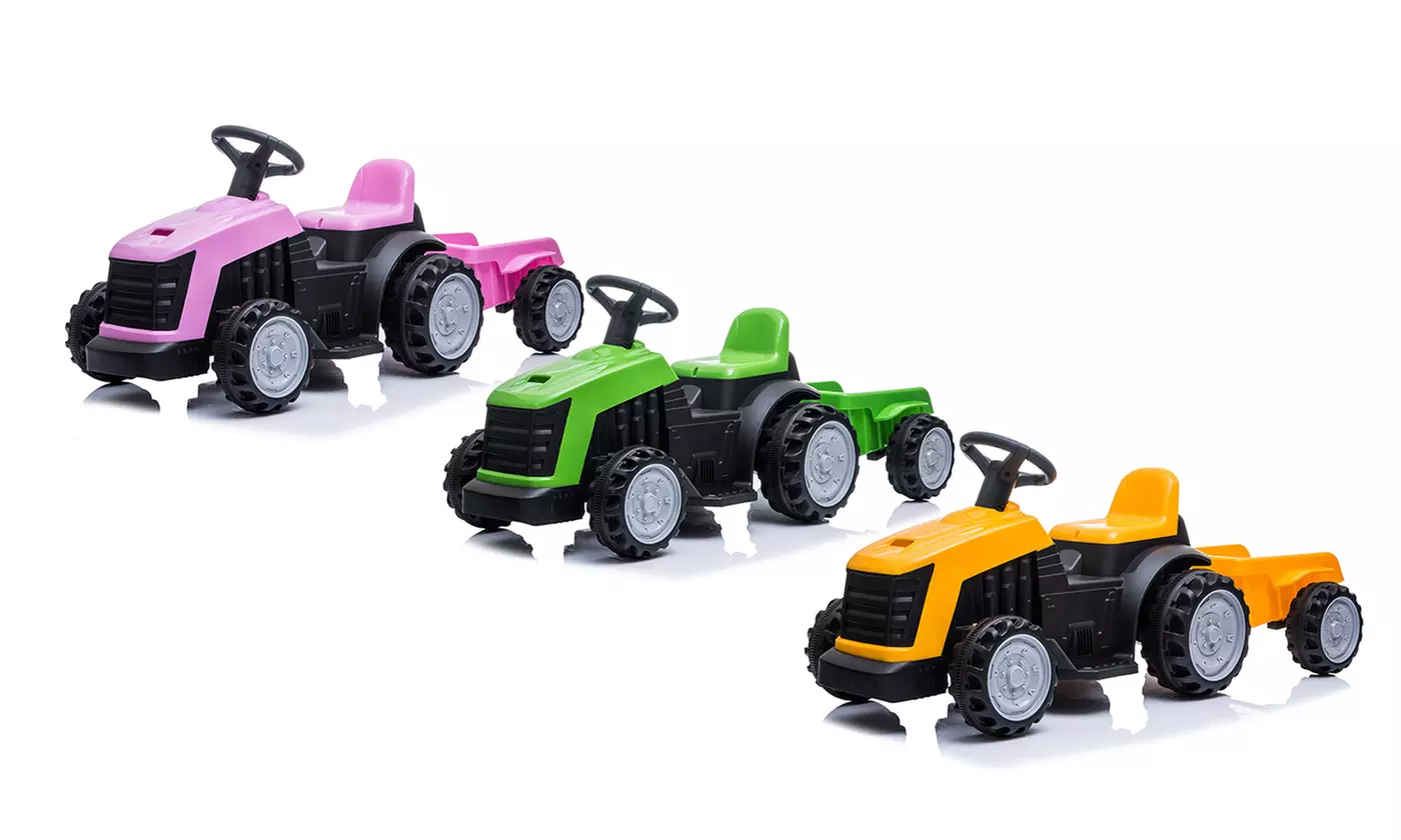 Tractor eléctrico con remolque para niños - Primary Image