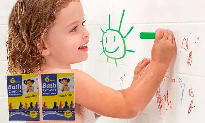 6 Kinder-Farbstifte für die Badewanne - Primary Image
