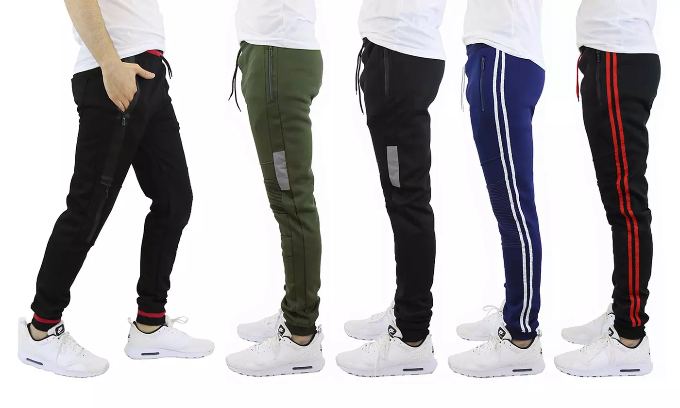 Galaxy by Harvic Men's Slim-Fit Heavy Fleece-Lined Tech Joggers (S–2XL) - Primary Image