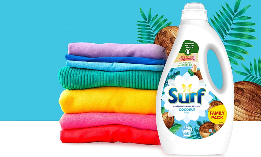 Image 3: Two or Four Surf Concentrated Liquid Laundry Detergents 1.62L