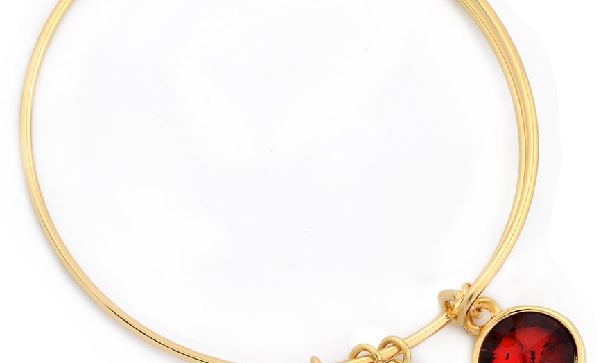 Image 10: 18K Gold Plated Inspirational Adjustable Bangle by Sophia Lee