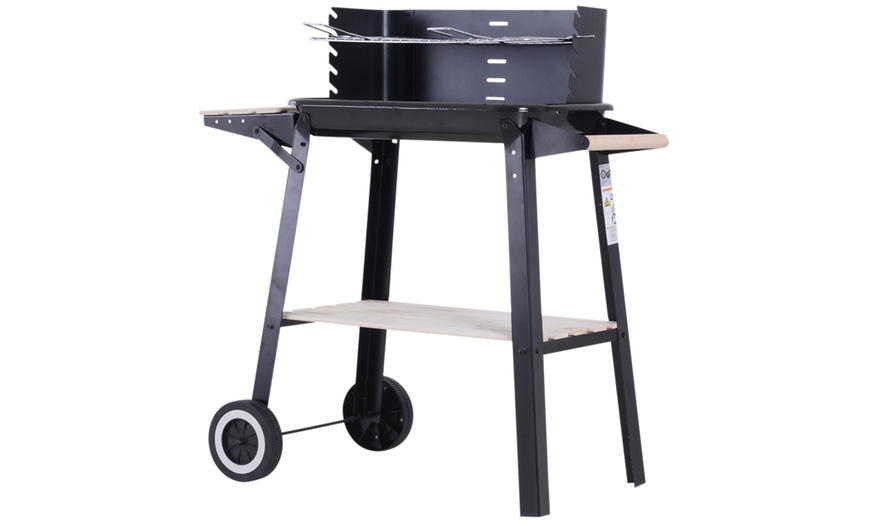 Image 8: Outsunny Trolley Barbecue Grill