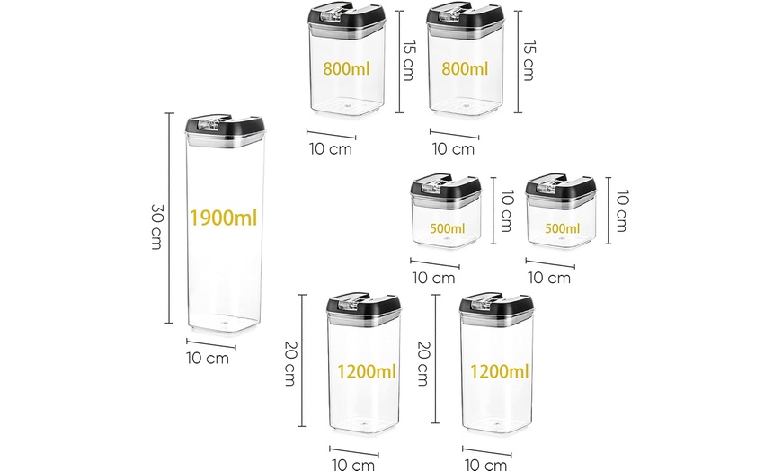 Image 4: 7er-Set hermetische Behälter für Lebensmittel