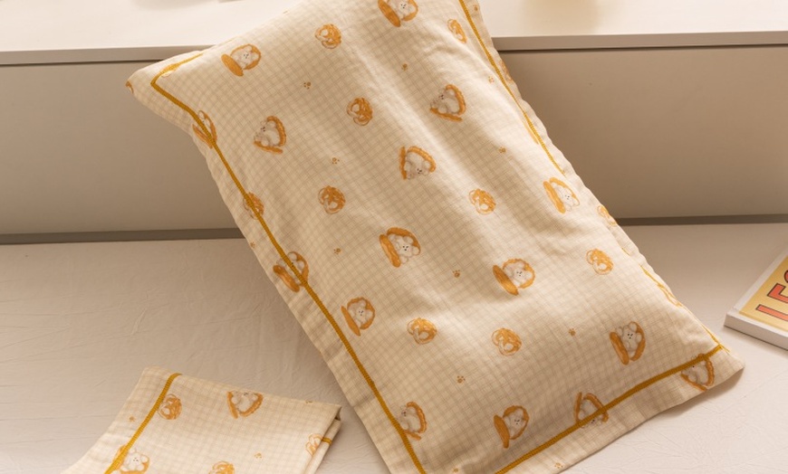 Image 75: Breathable Pure Cotton Kids Pillowcase Pair