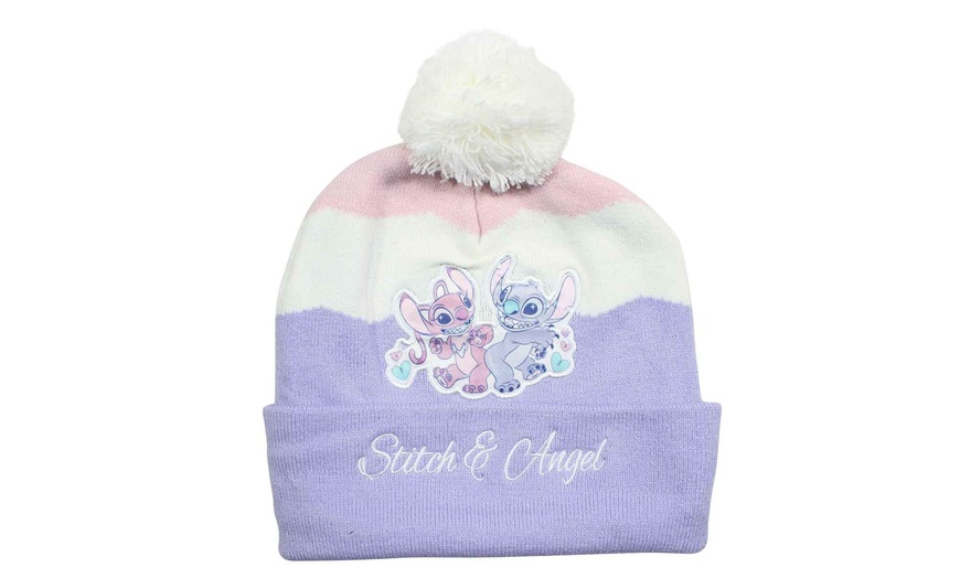 Image 8: Ensemble bonnet, gant, tour de cou Lilo & Stitch, Paw Patrol ou Minnie