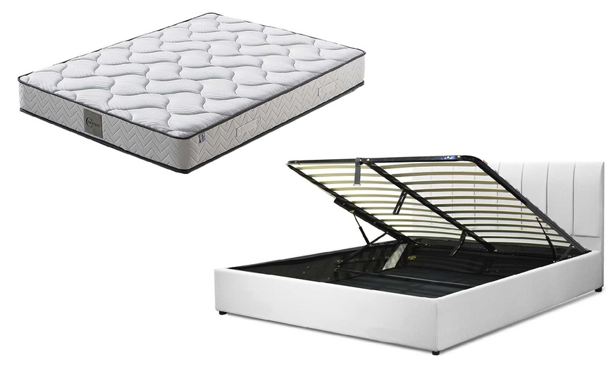 Image 7: Lit coffre Sampur "Barcelone" similicuir, matelas ''Cosmos'' en option