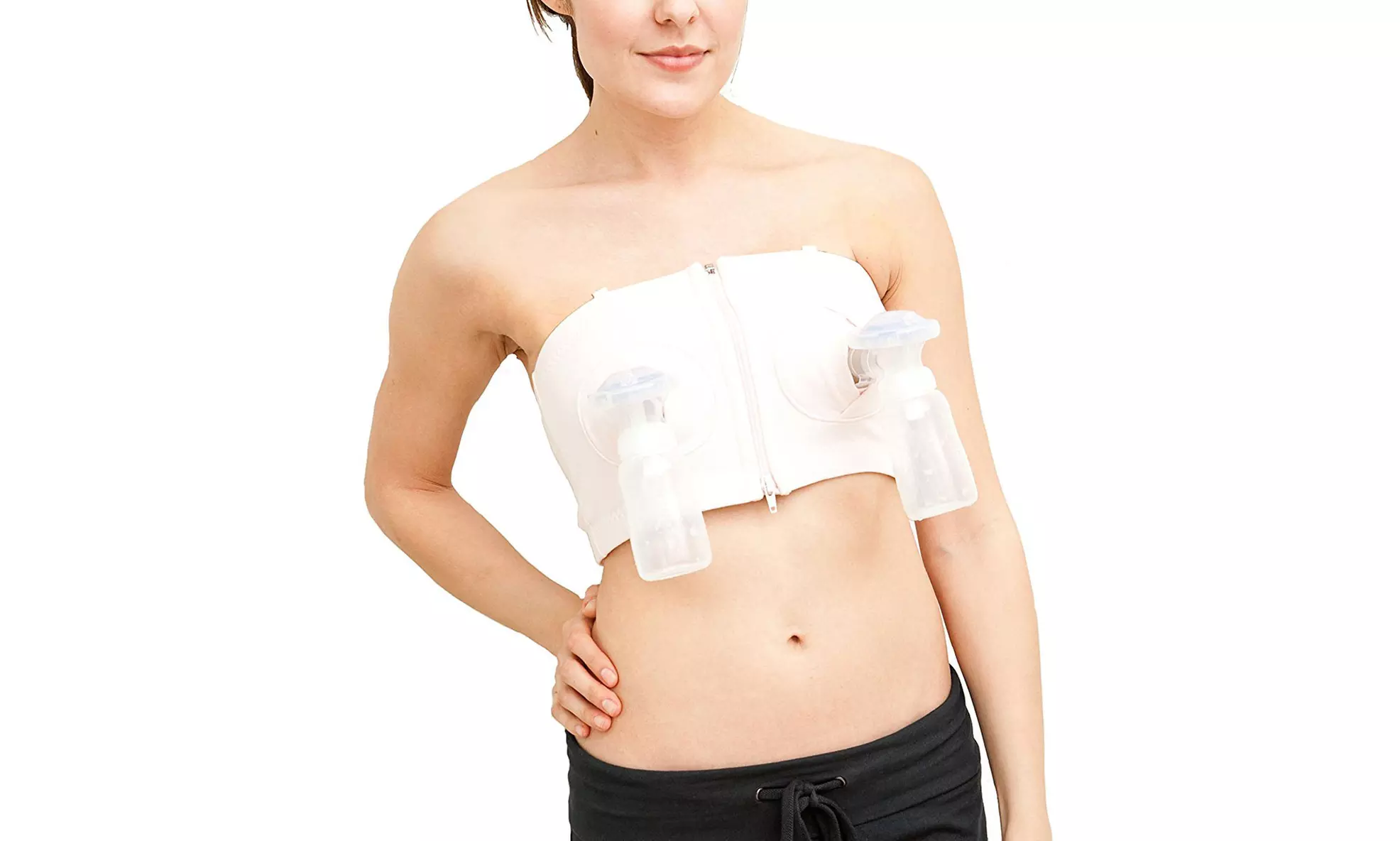 Simple Wishes D Lite Hands-Free Soft-Pink Breast Pump Bra
 - Primary Image