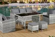 Oseasons Seven- or Eight-Seater Rattan-Effect Dining Set - Image 3