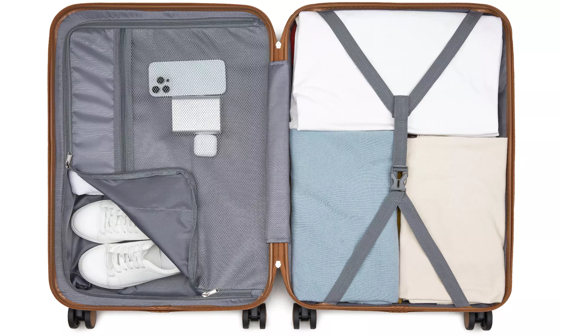 Kono Reisekoffer inkl. Reisetasche und Kulturbeutel