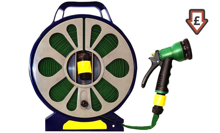 Image 1: Hose on Reel with Spray Gun