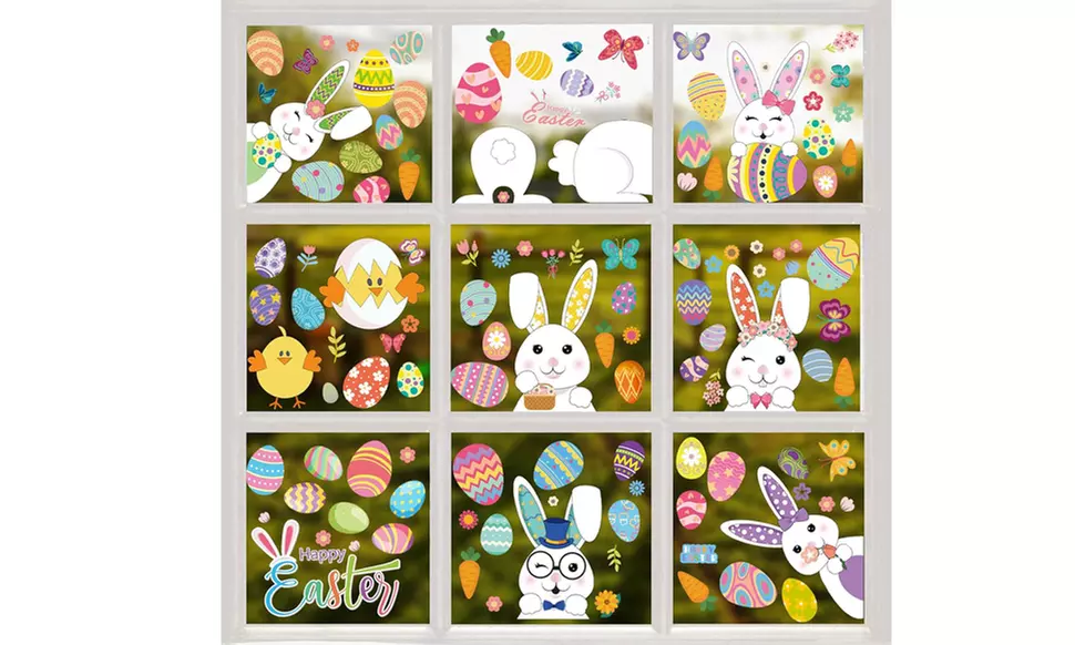 1 of 2 sets van 120 raamstickers voor Pasen