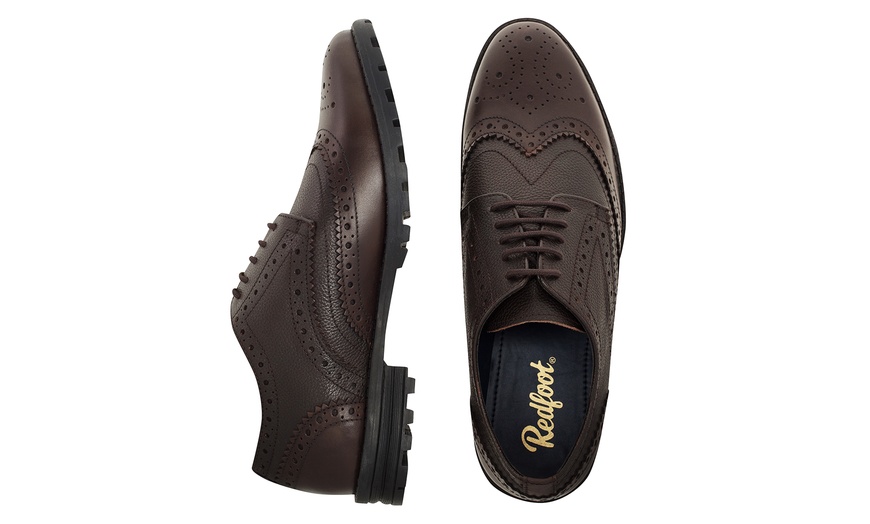 Image 15: Men's Leather Derby Brogues