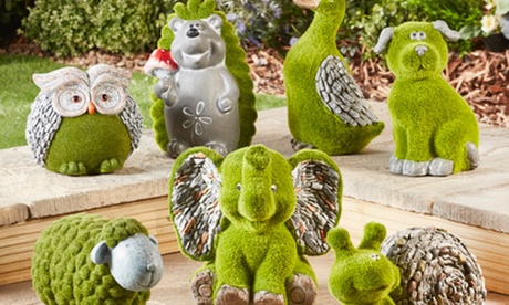 Ornamenti da giardino con effetto floccato, disponibili in varie tipologie