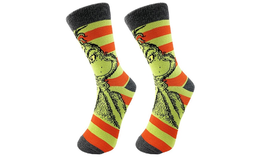 Image 10: Christmas Grinch Socks