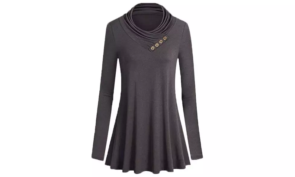 Leo Rosi Women's Michelle Button Tunic. Plus Sizes Available. - Second Medium