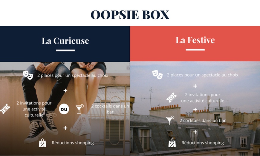 Image 2: Découvrez les box anti-routine d'Oopsie Box pour 2 personnes