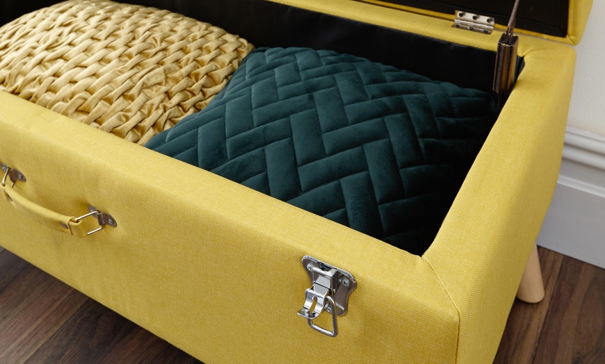 Image 16: Suitcase-Inspired Ottoman Storage