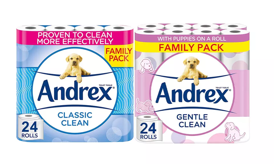 Upto 72 Rolls of Andrex Fragrance-Free Toilet Rolls