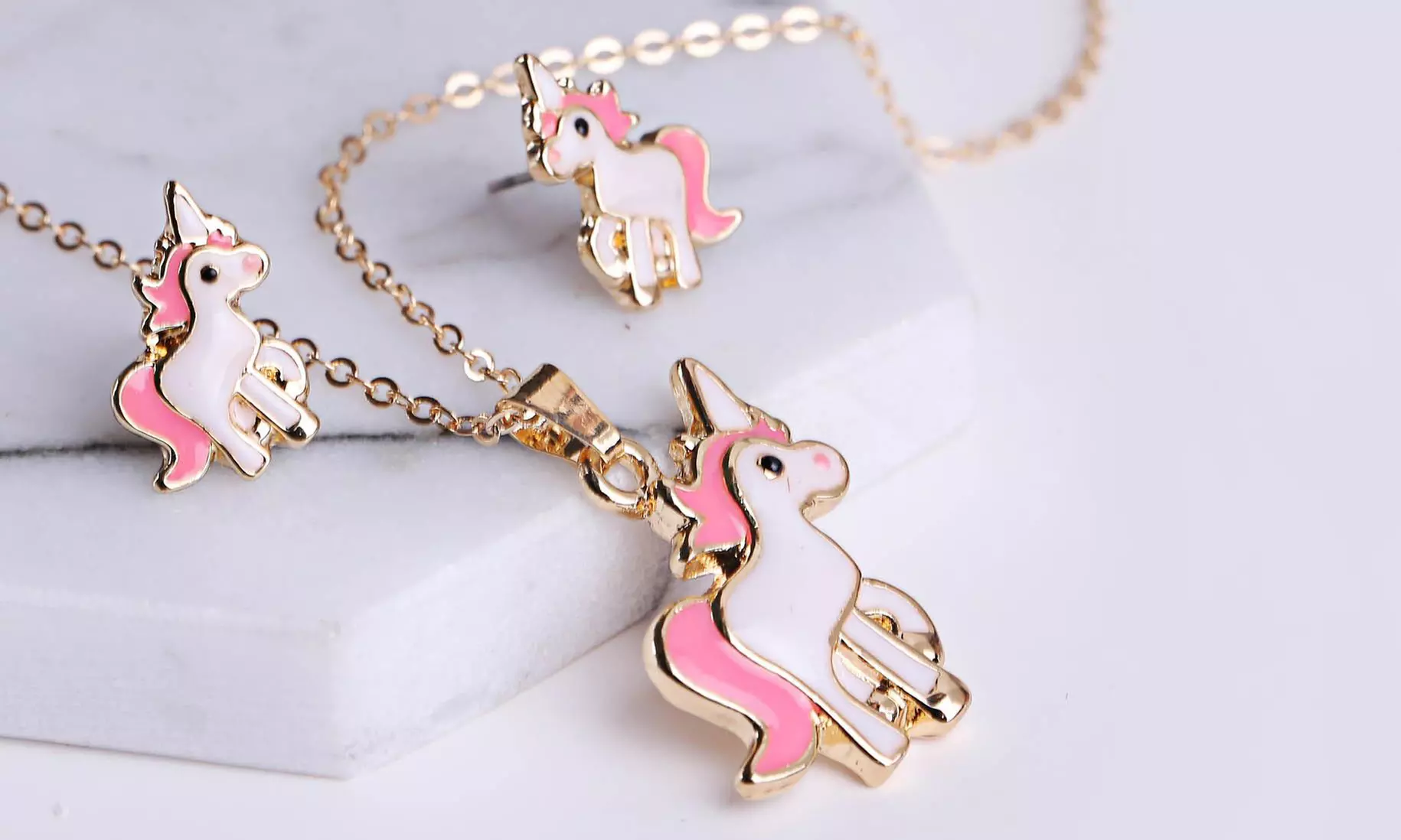 1 ou 2 sets de bijoux licorne pour femme - Second Medium