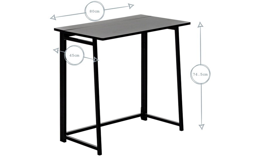 Image 6: Deluxe Folding Desk and Chair Set