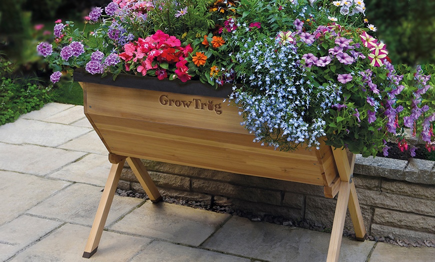 Image 1: Garden Grow Wooden Trug