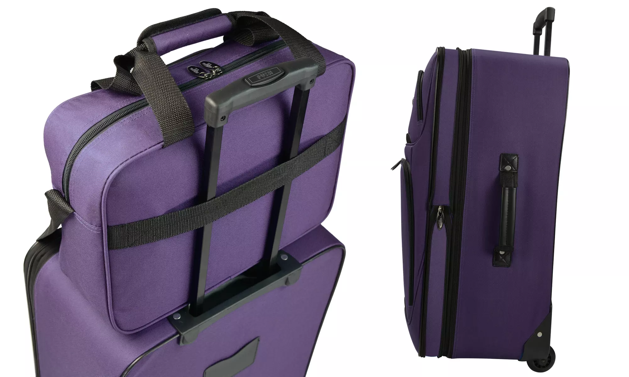 US Traveler Vineyard Soft-Sided Purple Luggage Set (4-Piece) - Second Medium