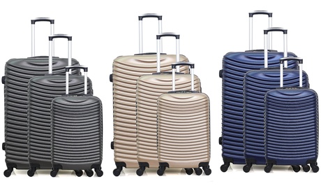 Set di 3 valigie Hero modello Etna con case disponibili in vari colori