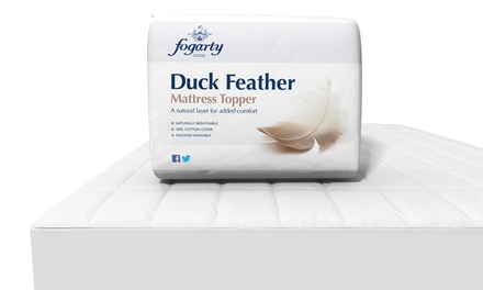 fogarty duck feather mattress topper