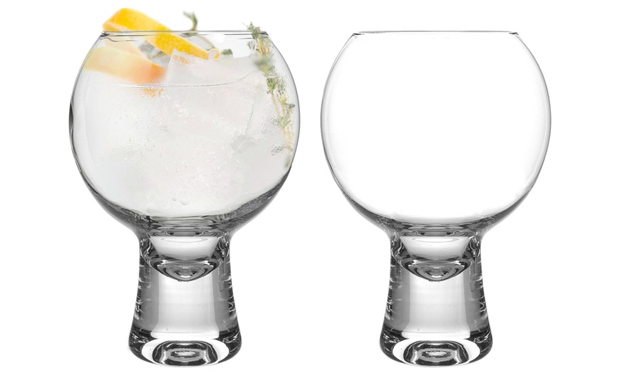 Image 2: Two-Piece Set of Short Stem Balloon Gin Glasses