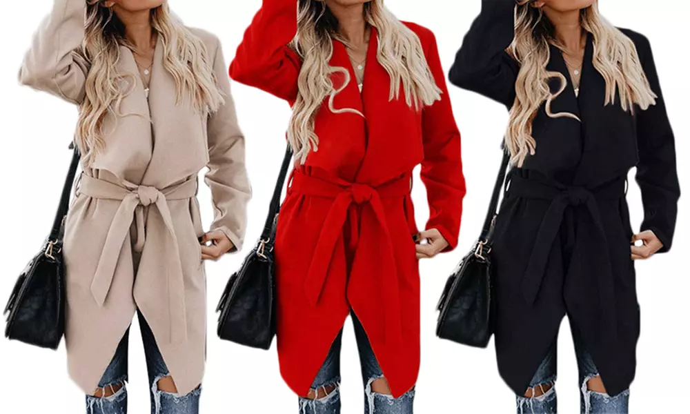 Manteau femme avec ceinture - Primary Image