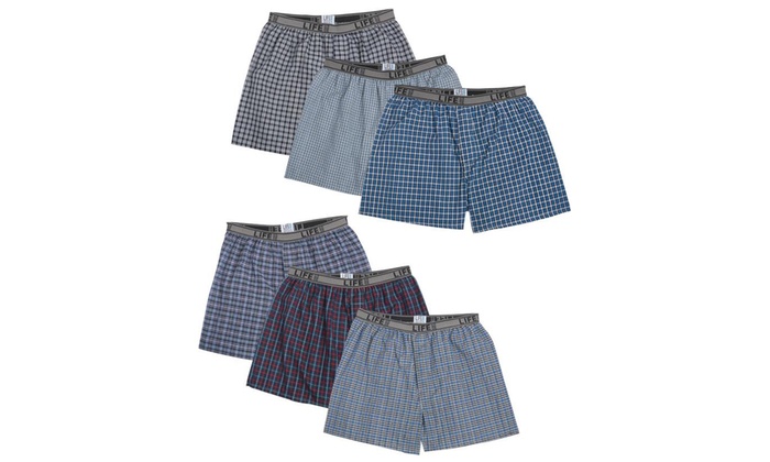 mens woven cotton boxer shorts