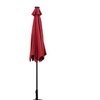 Image 8: 9ft. Patio Umbrella Solar LED Lights Steel Tilt with Crank