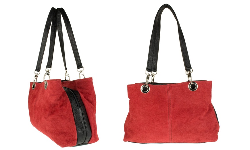 Image 4: Nubuck Suede Handbag