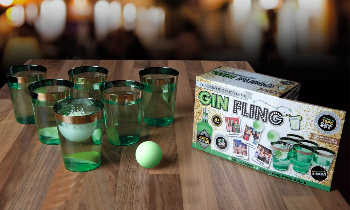Gin Fling Ping Pong Drinking Game - Primary Image