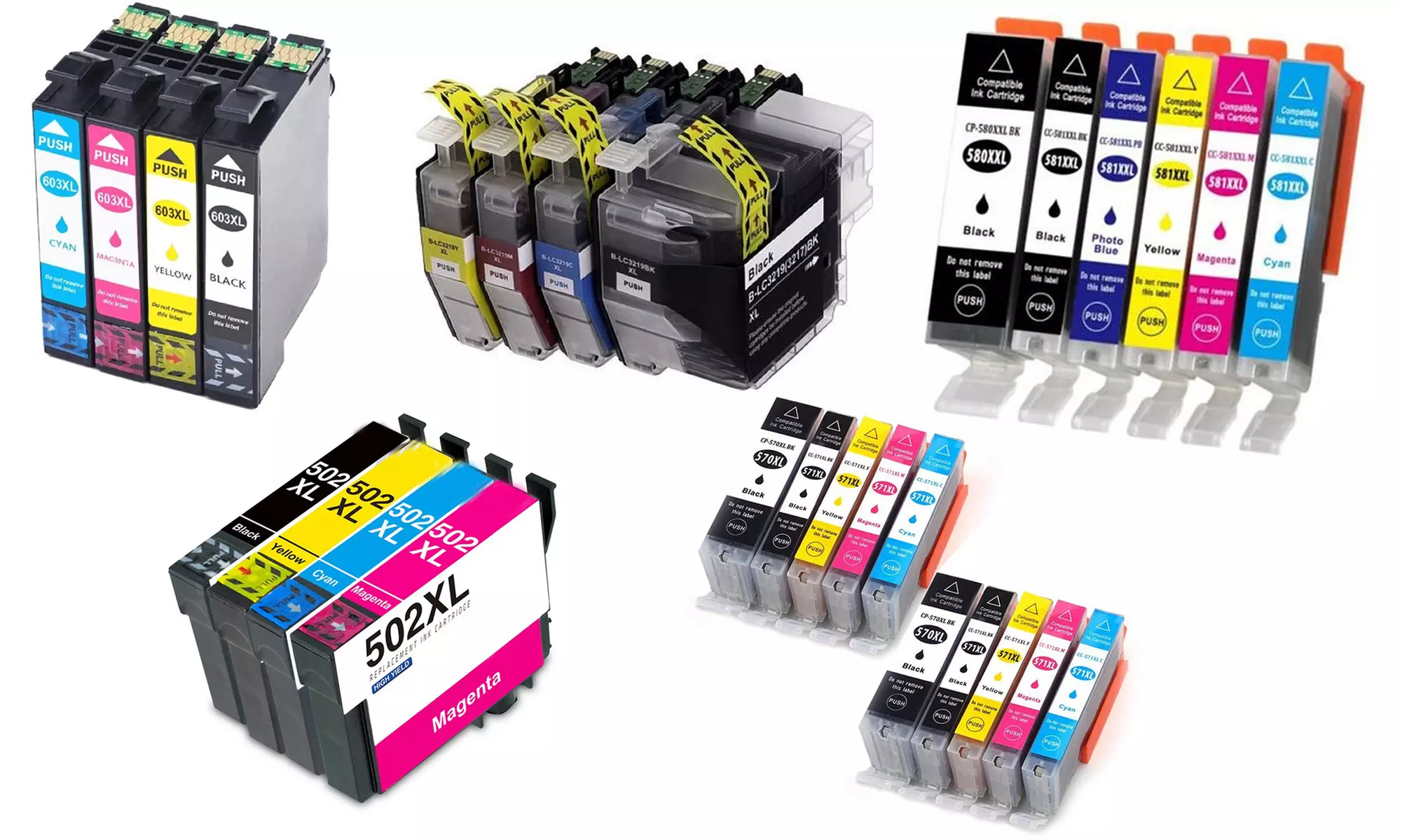 Lots de 4, 6 et 10 cartouches d'encre pour imprimantes, compatibles Epson - Primary Image