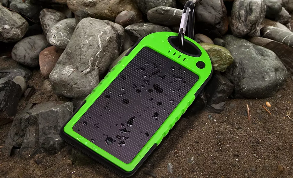 5,000mAh Water-Resistant Solar Smartphone Charger - Primary Image