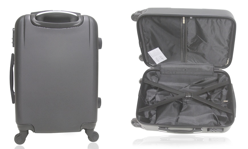 Image 4: Black Three-Piece Luggage Sets