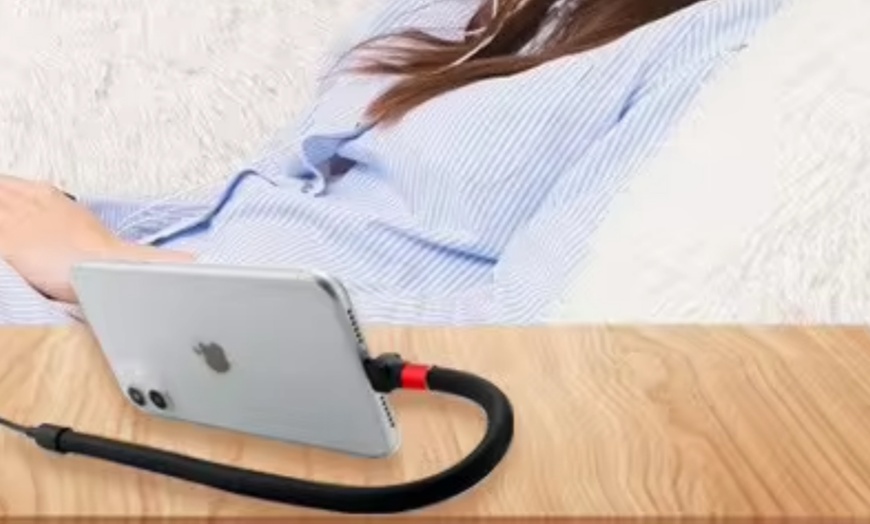 Image 2: Câble de charge 2-en-1 et support pour USB-C ou iPhone