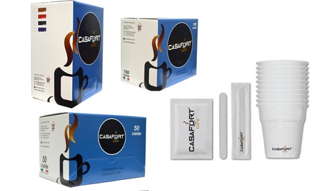Fino a 150 cialde di caffè espresso monodose Casafort Cafè con kit opzionale di accessori