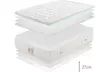 Matelas avec surmatelas en mousse à mémoire, soutien anti-stress 12 zones, dimensions au choix - Second Medium