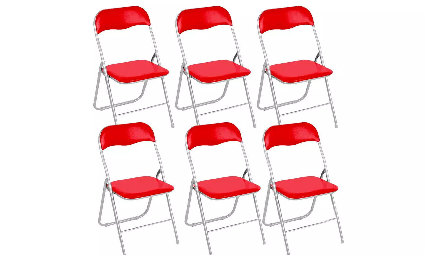 Set 6 sedie pieghevoli imbottite Bakaji