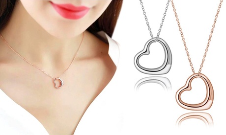 Parure en argent sterling avec forme de cœur de Sreema London