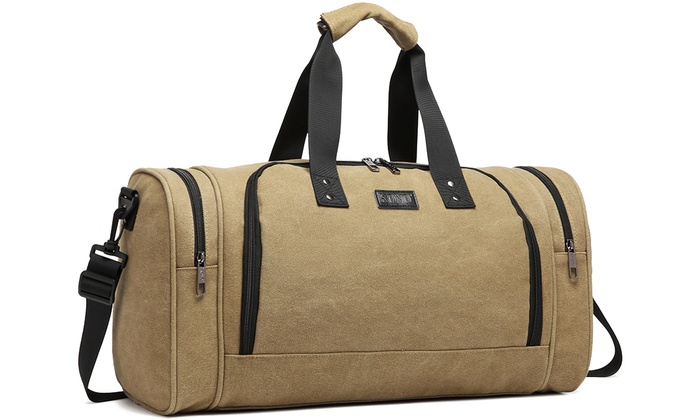 men's canvas travel duffel bags