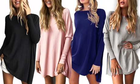1 ou 2 pulls longs oversize à manches côtelées, collection Lisa, pour femme