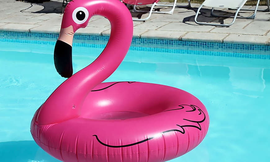 Bouée gonflable flamant rose Groupon