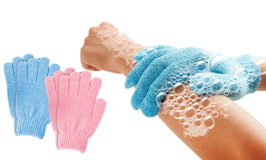 Image 1: Bath Exfoliating Gloves