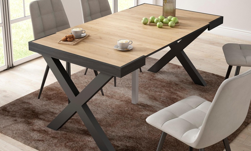 Image 31: Table console extensible avec pieds en bois massif